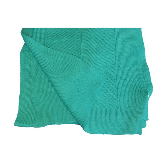 On 34th Women's Solid Multi-Stitch Scarf in Green - Picture 2 of 2